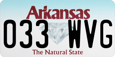 AR license plate 033WVG