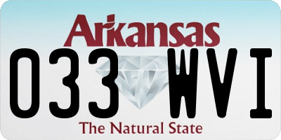 AR license plate 033WVI
