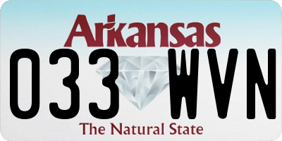 AR license plate 033WVN