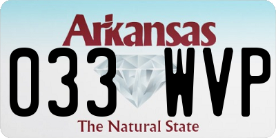 AR license plate 033WVP
