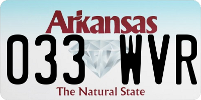 AR license plate 033WVR
