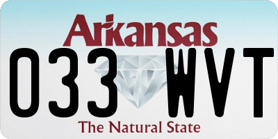 AR license plate 033WVT