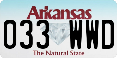 AR license plate 033WWD