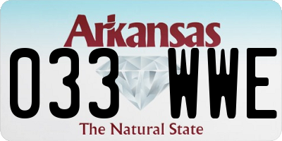 AR license plate 033WWE