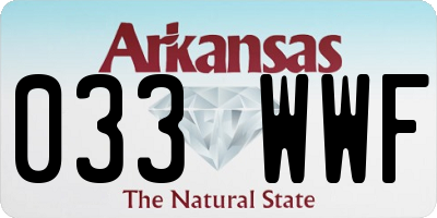 AR license plate 033WWF