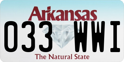 AR license plate 033WWI