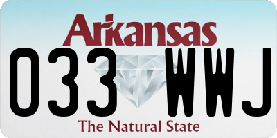 AR license plate 033WWJ