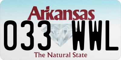 AR license plate 033WWL