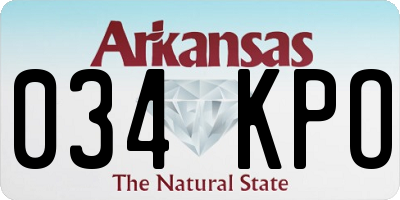 AR license plate 034KPO