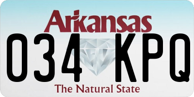 AR license plate 034KPQ