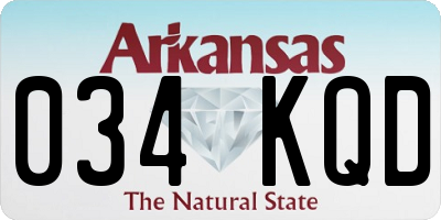 AR license plate 034KQD