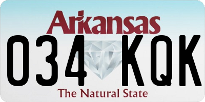 AR license plate 034KQK
