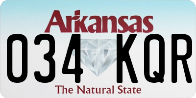 AR license plate 034KQR