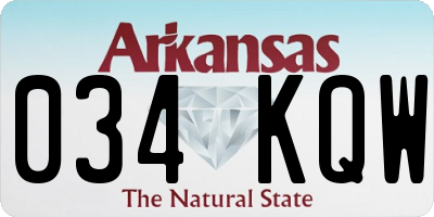 AR license plate 034KQW