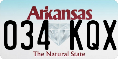 AR license plate 034KQX