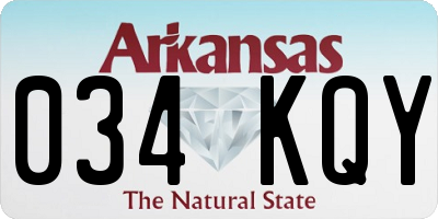 AR license plate 034KQY