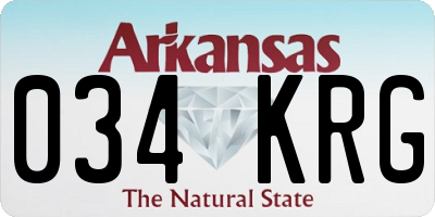 AR license plate 034KRG