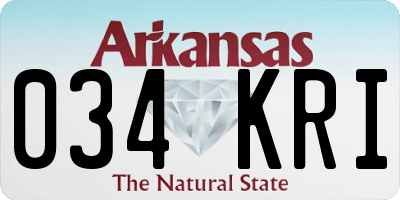 AR license plate 034KRI
