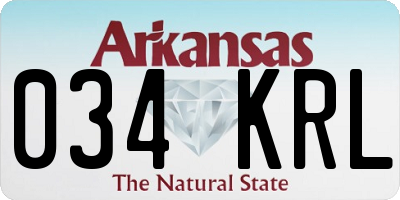 AR license plate 034KRL