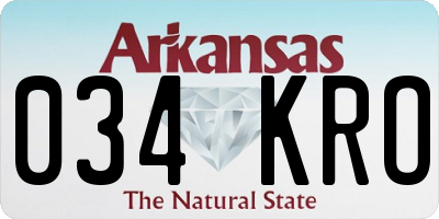 AR license plate 034KRO