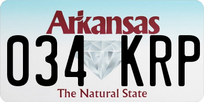 AR license plate 034KRP