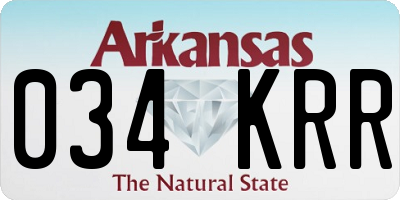 AR license plate 034KRR