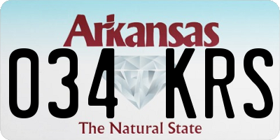 AR license plate 034KRS