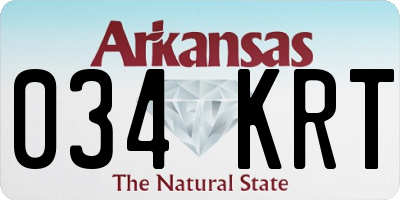 AR license plate 034KRT