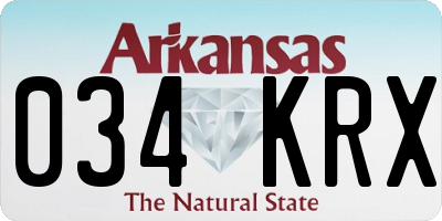 AR license plate 034KRX