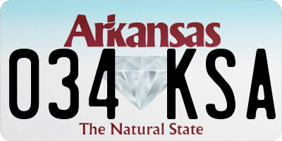 AR license plate 034KSA