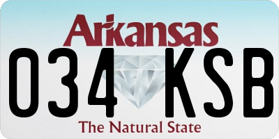 AR license plate 034KSB
