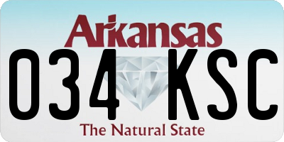 AR license plate 034KSC