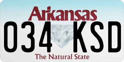AR license plate 034KSD
