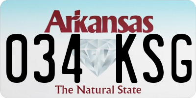 AR license plate 034KSG