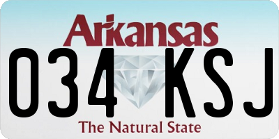 AR license plate 034KSJ