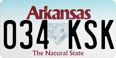 AR license plate 034KSK