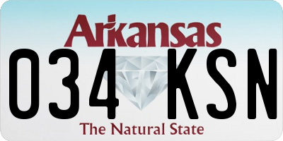 AR license plate 034KSN