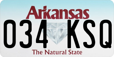 AR license plate 034KSQ