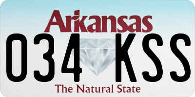 AR license plate 034KSS