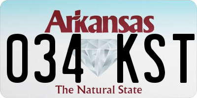 AR license plate 034KST