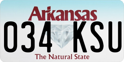 AR license plate 034KSU