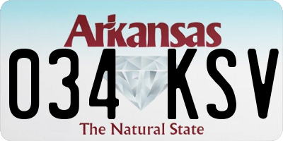 AR license plate 034KSV