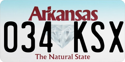 AR license plate 034KSX