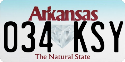 AR license plate 034KSY