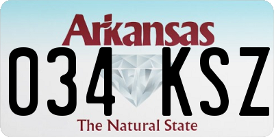 AR license plate 034KSZ