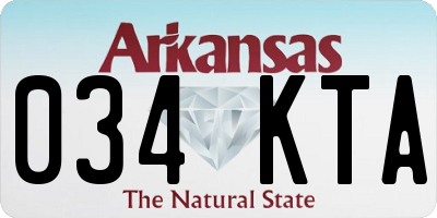 AR license plate 034KTA