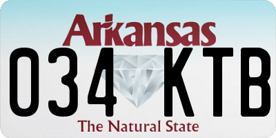 AR license plate 034KTB