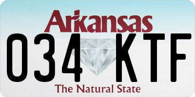 AR license plate 034KTF