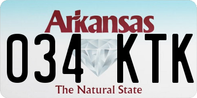 AR license plate 034KTK
