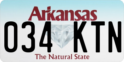 AR license plate 034KTN